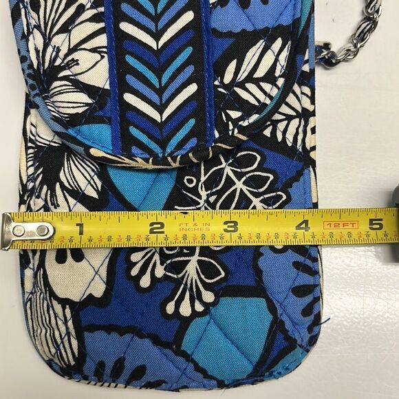Vera Bradley Blue Bayou Cellphone Crossbody with Metal Braided Crossbody Strap - Picture 10 of 11